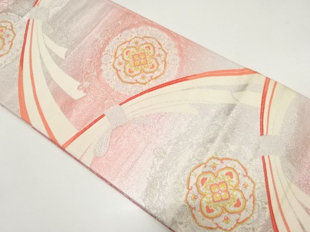 JAPANESE FUKURO OBI FOR FURISODE / WOVEN NOSHI PATTERN